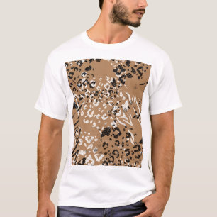 T-shirt Léopard moderne : motif de nature sauvage.