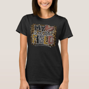 T-shirt Leopard Mon Coeur Est Sur Ce Terrain De Football M