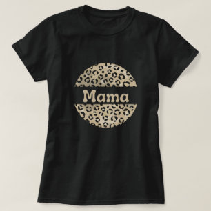 T-shirt Leopard Motif Mama