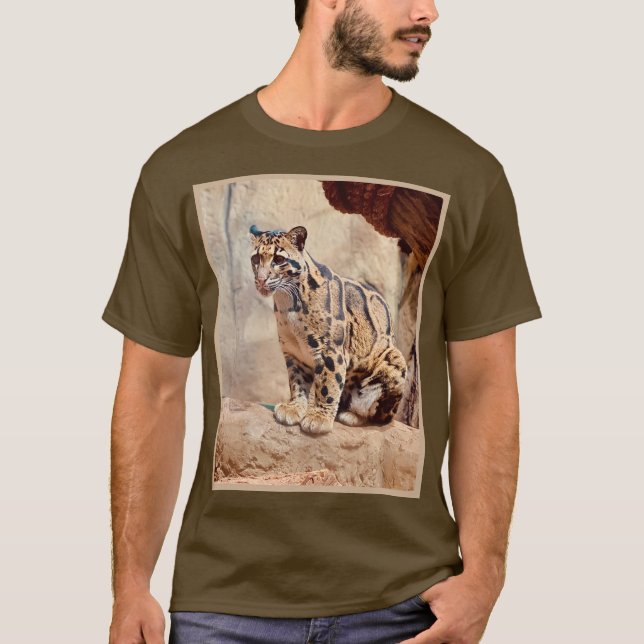 T-shirt léopard nébuleux image nature (Devant)