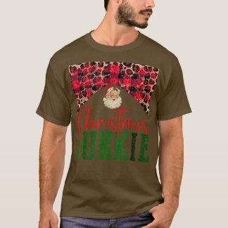 T-shirt Léopard Noël Junkie Santa Claus Joyeux Noël