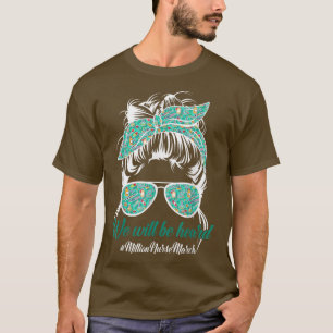 T-shirt Leopard Nous Serons Entendus Messy Bun Nurse Milli