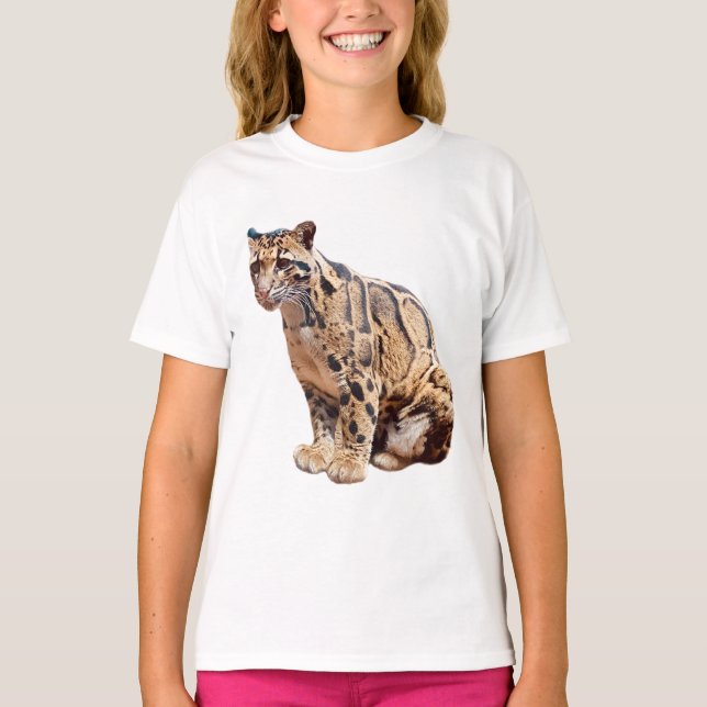 T-shirt léopard obscurci photo jungle gros animal de chat (Devant)