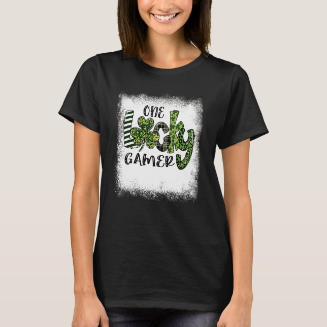 T-shirt Leopard One Luckygamer 1 Jour de la Saint Patrick  (Devant)