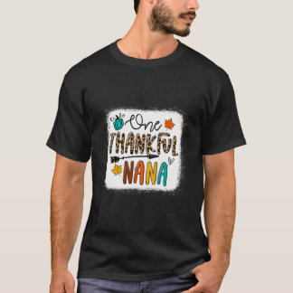 T-shirt Leopard One Thankful Nana Grand-mère automne saiso