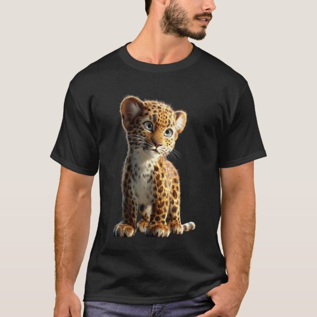 T-shirt Léopard Panthère Gros Chats Panthères Mignons Léop (Devant)