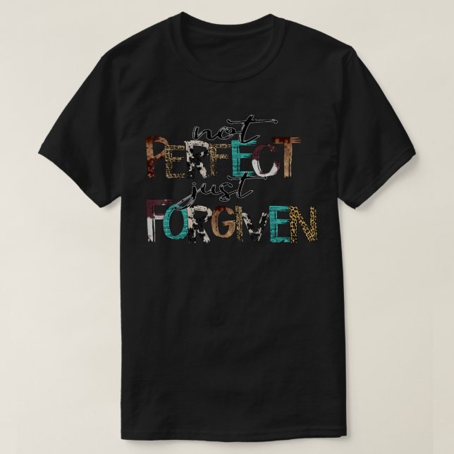 T-shirt Leopard pas parfait juste pardonné Christian Weste (Design devant)