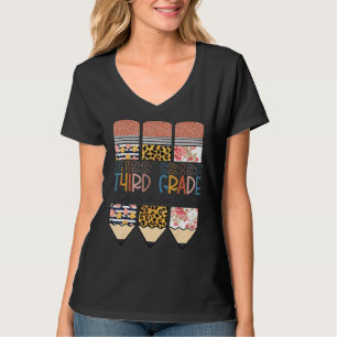 T-shirt Leopard Pencil, Enseignant De Troisième Année De R