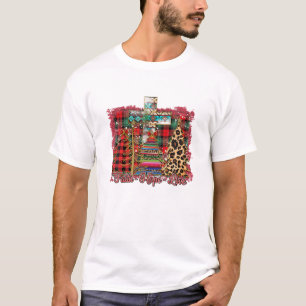 T-shirt Leopard Plaid Cross Faith Hope Love Christian Chri