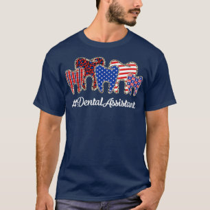 T-shirt Léopard Plaid Dents Dents Assistant Dentaire 4e De