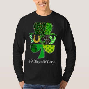 T-shirt Léopard Plaid Shamrock Lucky Orthopédique Infirmiè