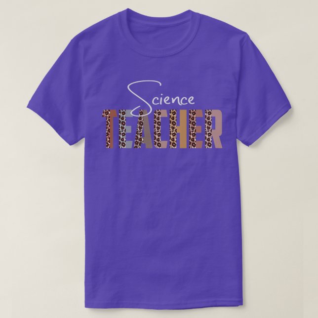 T-shirt Leopard Professeur de sciences amusant Titre du tr (Design devant)