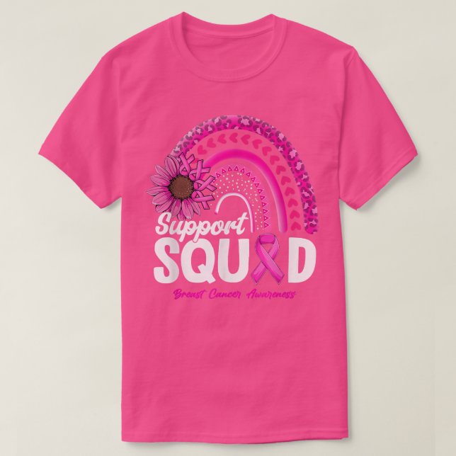 T-shirt Leopard Rainboow Support Squad Cancer du sein Awar (Design devant)