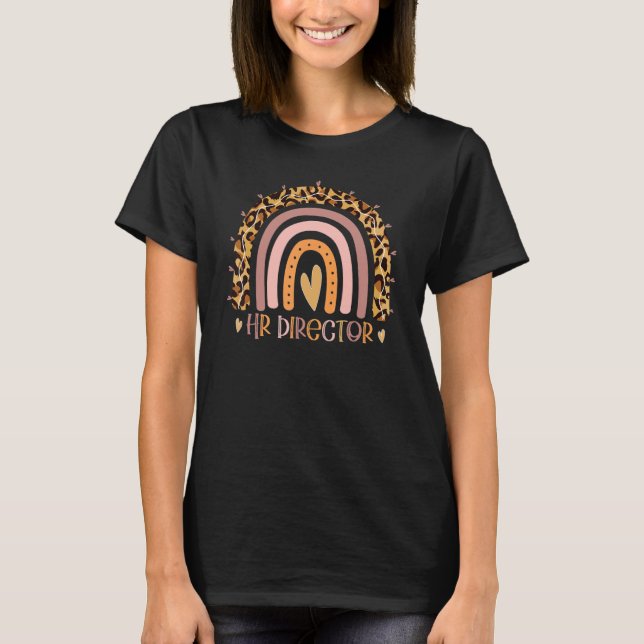 T-shirt Leopard Rainbow Directeur des RH Ressources humain (Devant)