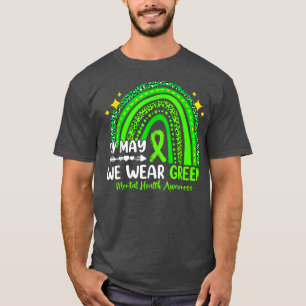 T-shirt Leopard Rainbow En Mai Nous Portons La Santé Menta