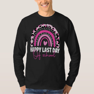 T-shirt Leopard Rainbow Enseignant Cute Joyeux Dernier Jou