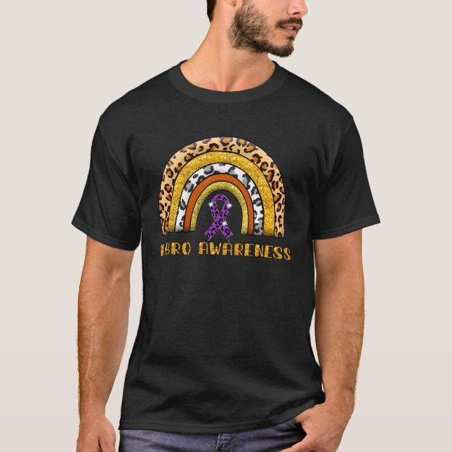 T-shirt Léopard Rainbow Fibro Warrior (Devant)