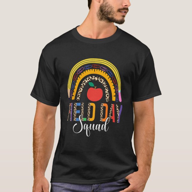 T-shirt Leopard Rainbow Field Day Squad Enseignants amusan (Devant)