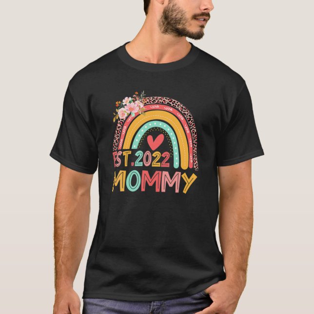 T-shirt Léopard Rainbow Maman (Devant)