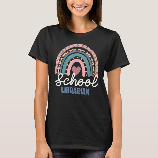 T-shirt Leopard Rainbow Office 100 Jours De Bibliothèques  (Devant)