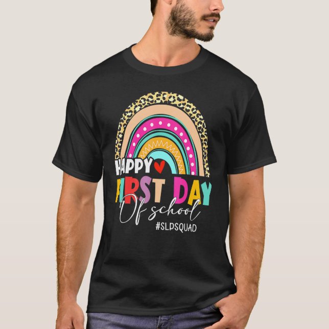 T-shirt Leopard Rainbow Slp Squad Bienvenue À L'École (Devant)