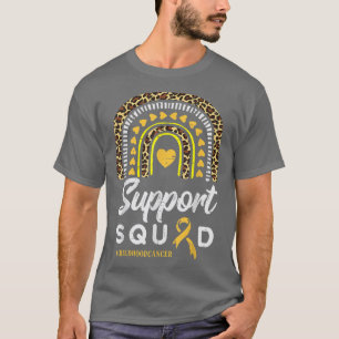 T-shirt Leopard Rainbow Support Squad Children Cancer Awa