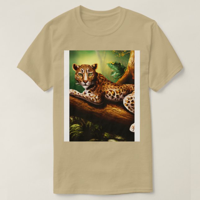 T-shirt Leopard se trouve sur l'arbre 1 (Design devant)
