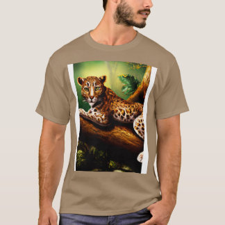T-shirt Leopard se trouve sur l'arbre 1