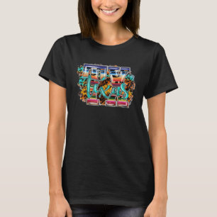 T-shirt Leopard Serape Turquoise Texas TX Girl Hor
