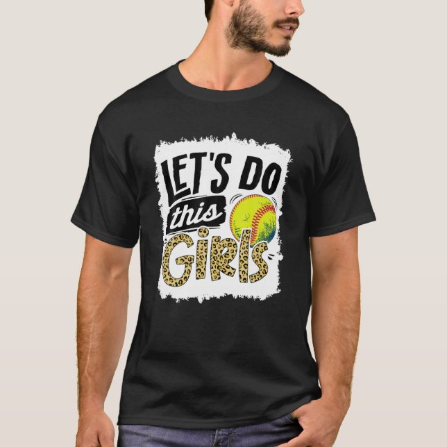 T-shirt Leopard Softball Maman Femmes Filles Softball (Devant)