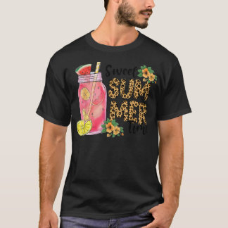 T-shirt Leopard Sweet Summer Time Drôle J'Aime Summer Beac