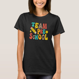 T-shirt Leopard Team Enseignant préscolaire Premier jour O