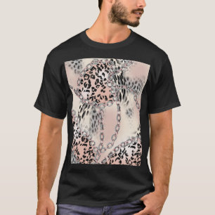 T-shirt Léopard textile : Motif à chaîne florale.