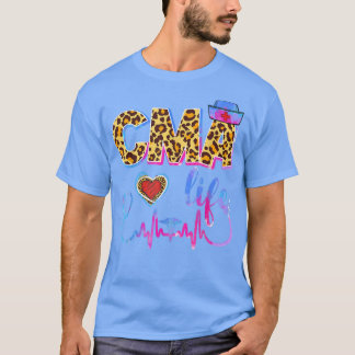T-shirt Leopard Tie Dye CMA Vie Stethoscope Leopard Infirm