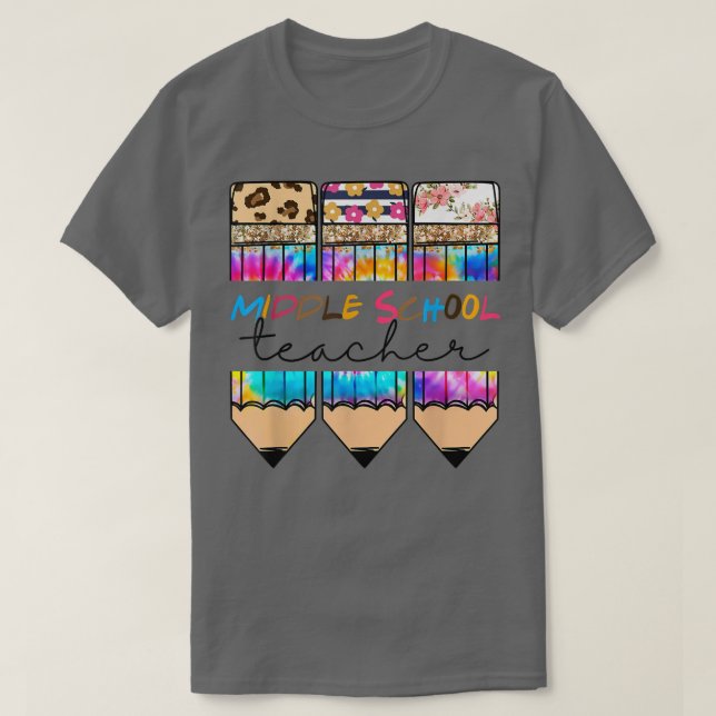 T-shirt Leopard Tie Dye Pencil Retour  (Design devant)