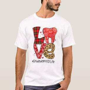 T-shirt Léopard Tooth LOVE Endodontiste Vie Valentines Chr