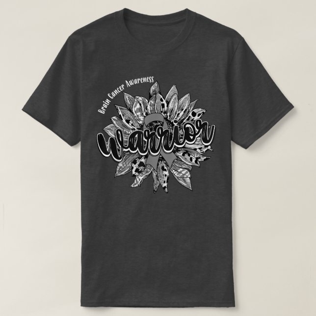 T-shirt Léopard Tournesol Guerrier Cerveau Sensibilisation (Design devant)