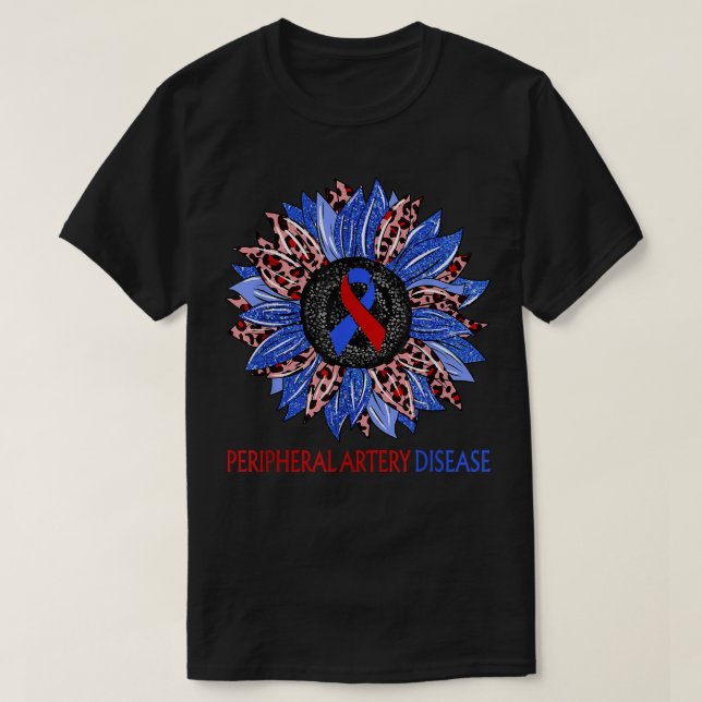 T-shirt Léopard Tournesol Périphérique Arme Maladie Rouge  (Design devant)