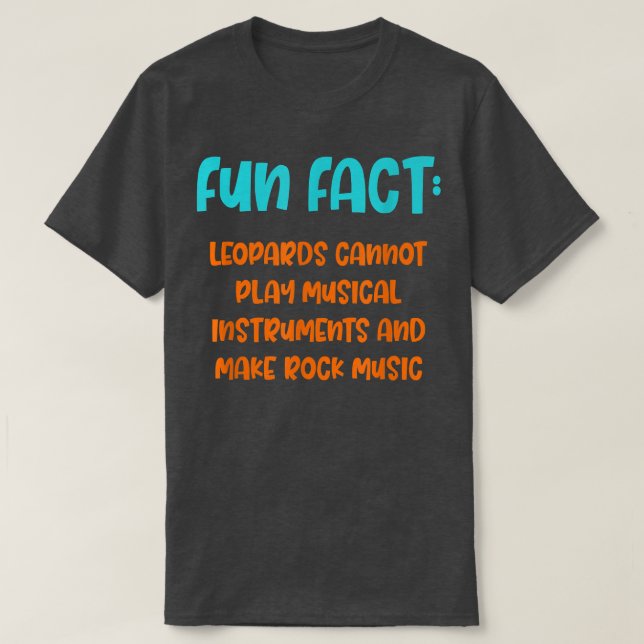 T-shirt Leopards Can't Make Rock Music Funny Animal Pun Hu (Design devant)