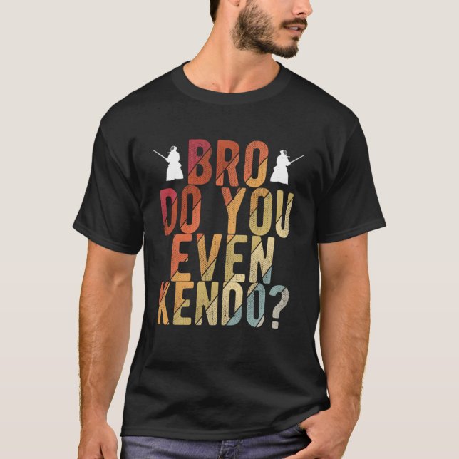 T-shirt L'épée japonaise combattant Kendo 1 (Devant)