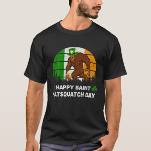 T-shirt Leprechaun Bigfoot Joyeux Saint Patsquatch Day Par