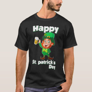 T-shirt Leprechaun Boire de bière Joyeux Saint Patricks Da