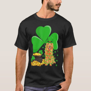 T-shirt Leprechaun Casquette Shamrock Golden Retriever St.