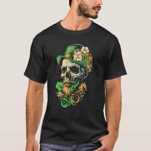 T-shirt Leprechaun Crâne St Paddys Metal St patrick irland