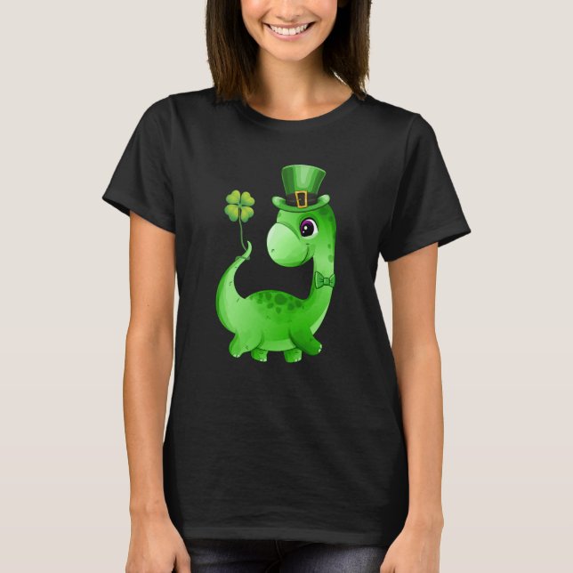 T-shirt Leprechaun Dinosaur Shamrock C Saint Patricks (Devant)