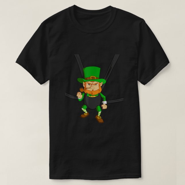 T-shirt leprechaun en chemise porte bébé drôles st paddles (Design devant)