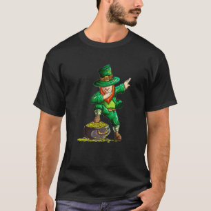 T-shirt Leprechaun fabrique Dab Dabbing Gold Pot St patric