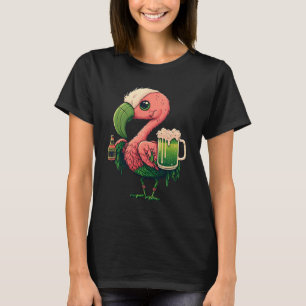 T-shirt Leprechaun Flamant rose Bière Flamant rose irlanda