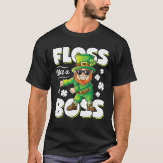 T-shirt Leprechaun-Floss-Like-A-Boss-St-Patricks-Day-Funny