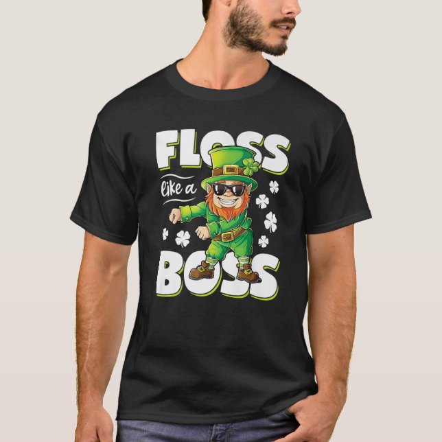 T-shirt Leprechaun-Floss-Like-A-Boss-St-Patricks-Day-Funny (Devant)